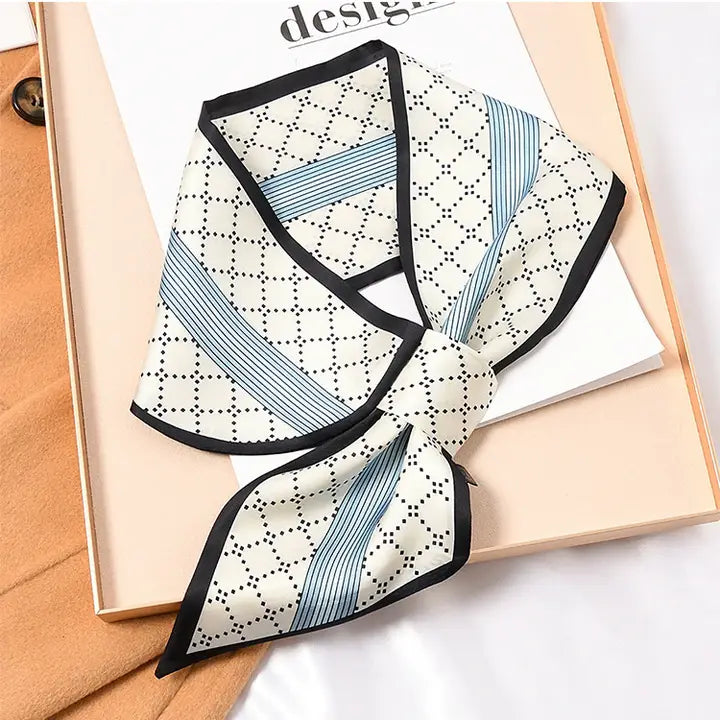 Aqua Dotted Loop Scarf
