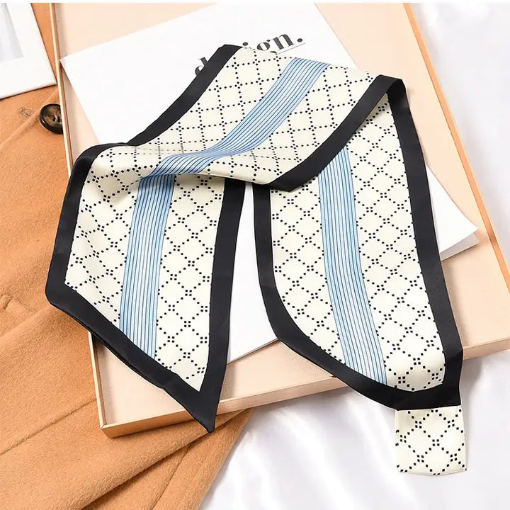 Aqua Dotted Loop Scarf