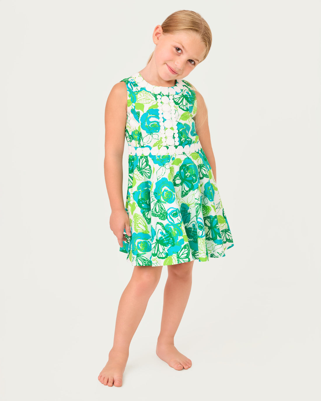 Idala Dress - Resort White Monarch