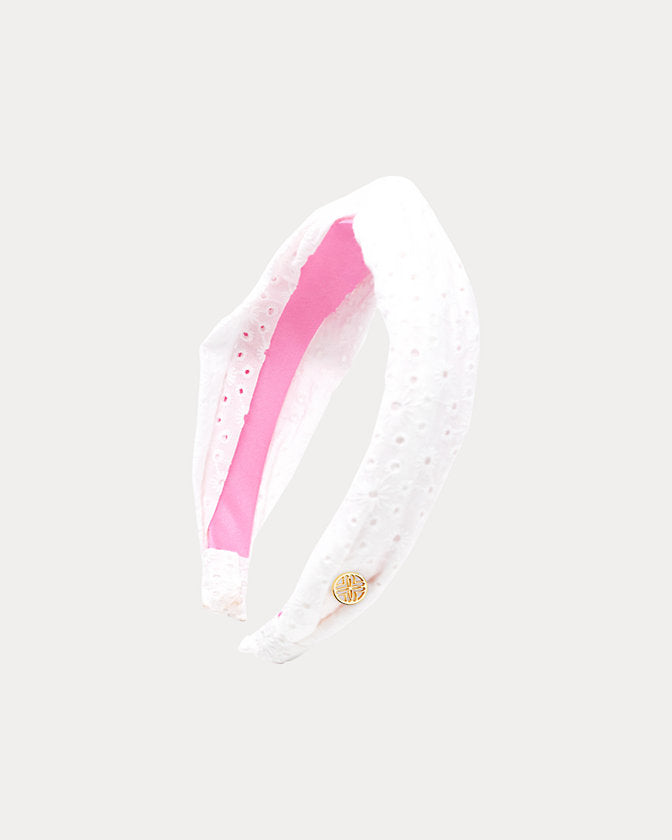 Eyelet Headband, Resort White