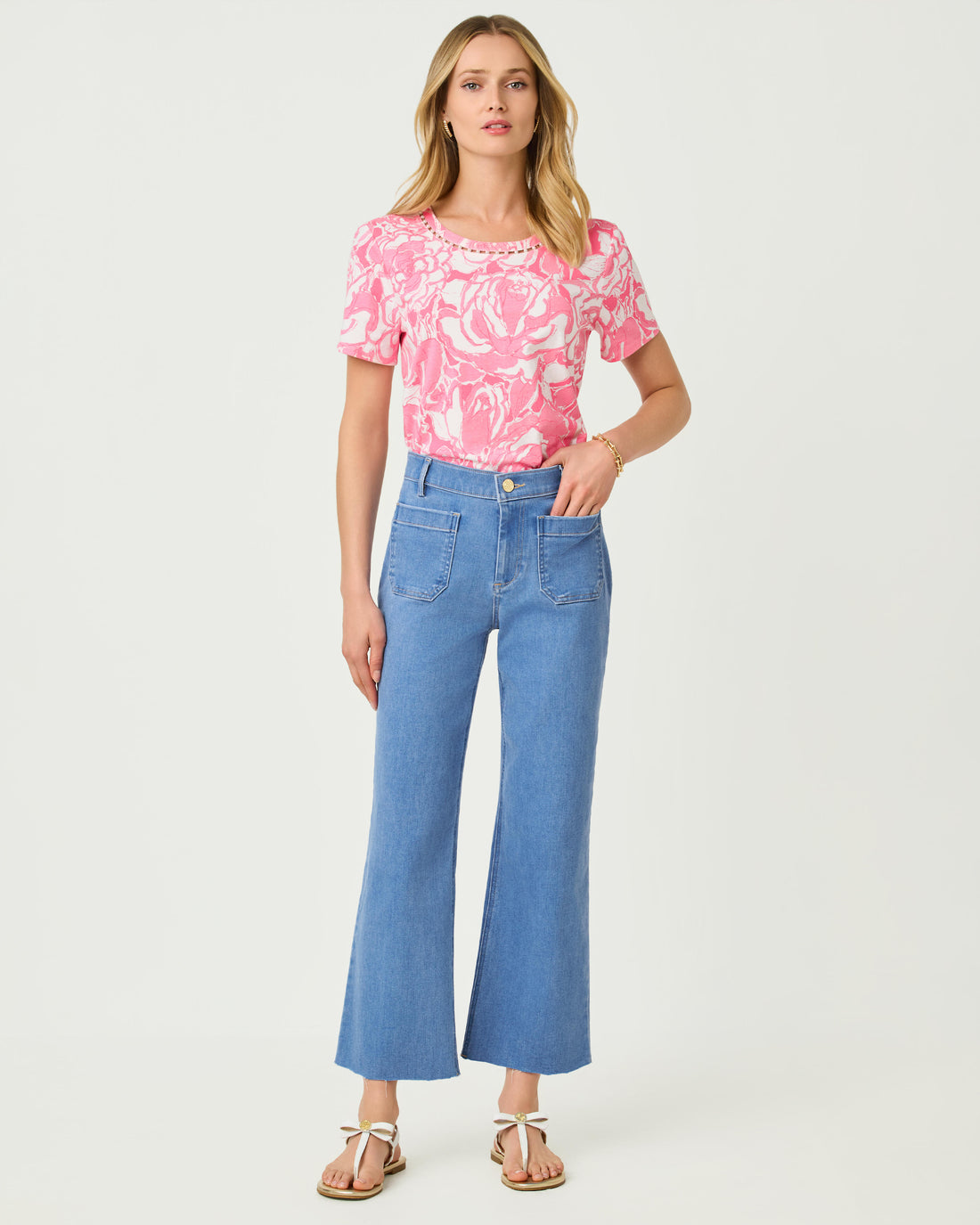 27" Harleen High Rise Crop Jean - Rosanna Wash