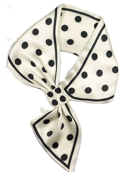 White Dots Loop Scarf