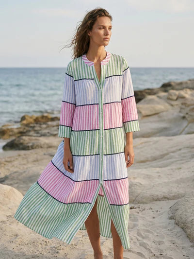 Multicolored Stripe Dress