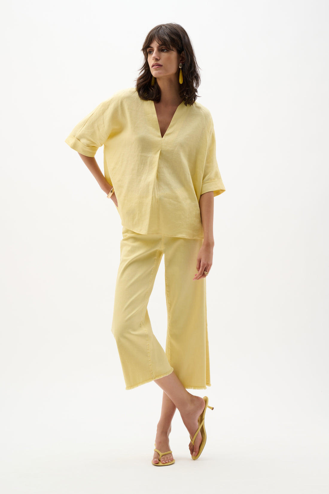 Linen Straight-cut Top