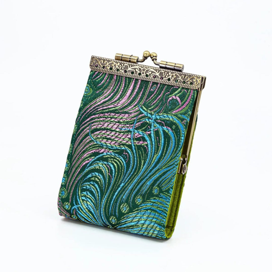 Peacock Brocade Card Holder