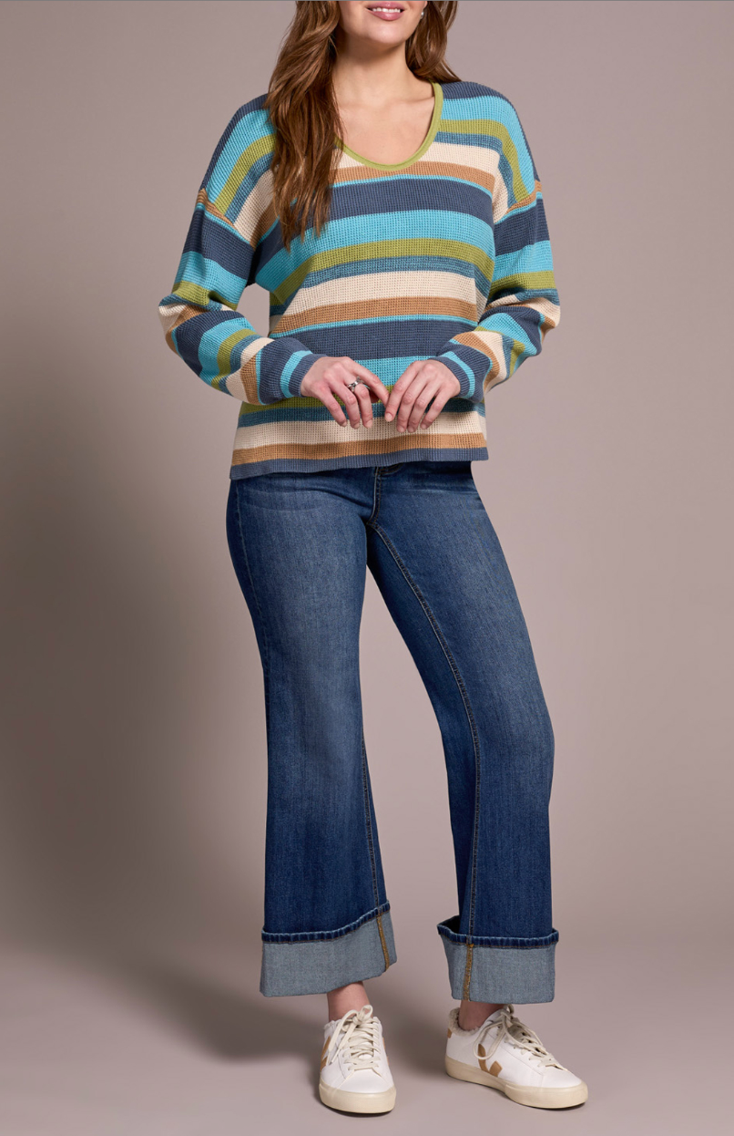 L/s U Neck Sweater - Wasabi