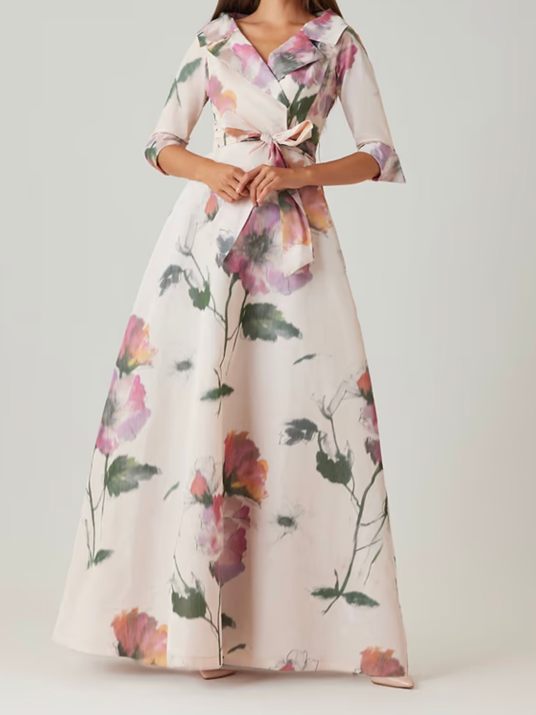 Teri Jon | Floral mother of the bride Gown 