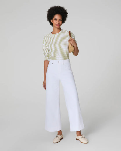 Crop Wide Leg Jeans - White