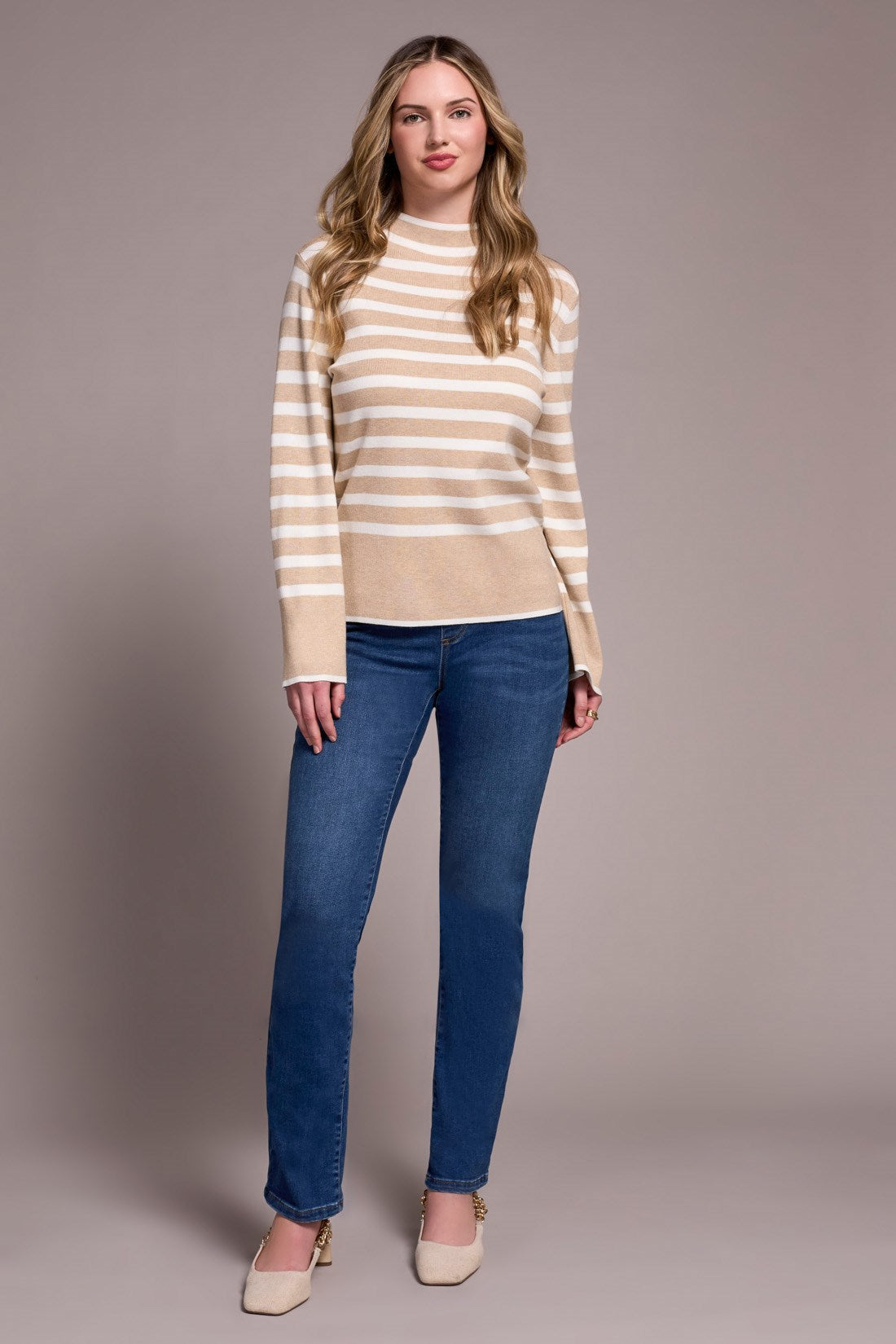 Long Sleeve Funnel Neck Sweater