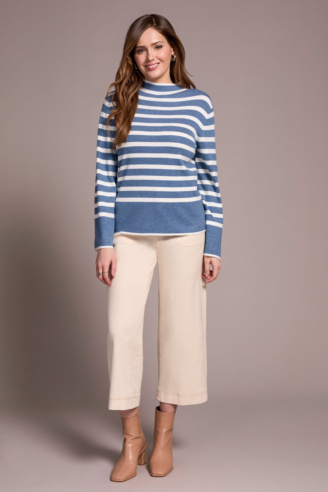 Long Sleeve Funnel Neck Sweater